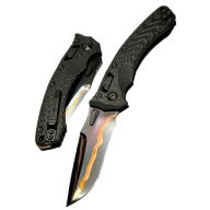 MARFIONE CUSTOM Amphibian Stippled Copper Backspacer Carbon Fiber Mai Baker Forge Damascus zsebkés - 204-MCK
