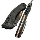MARFIONE CUSTOM Amphibian Stippled Copper Backspacer Carbon Fiber Mai Baker Forge Damascus zsebkés - 204-MCK