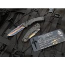 MARFIONE CUSTOM Amphibian Stippled Copper Backspacer Carbon Fiber Mai Baker Forge Damascus zsebkés - 204-MCK