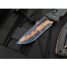 MARFIONE CUSTOM Amphibian Stippled Copper Backspacer Carbon Fiber Mai Baker Forge Damascus zsebkés - 204-MCK