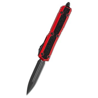   MICROTECH Makora Red Bubble Inlays Black Blade OTF rugós bicska