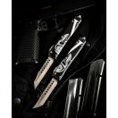 MICROTECH Combat Troodon Hellhound and Warhound Molon Labe Set Apocalyptic Bronze OTF rugós bicska