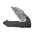 WE KNIFE High-Fin Hakkapella Damascus Titanium zsebkés - 22005-DS1