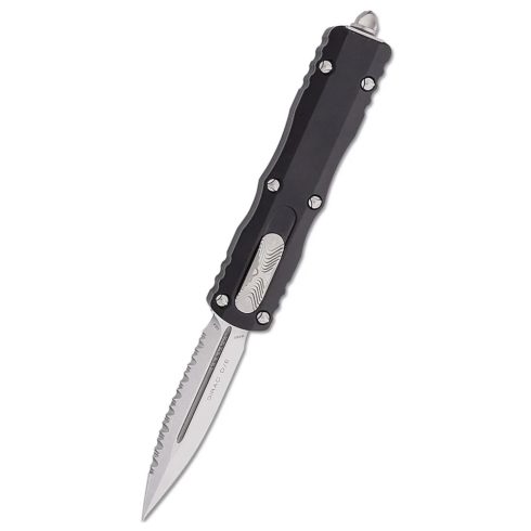 MICROTECH Dirac D/E Stonewash Standard Full Serration OTF rugós bicska