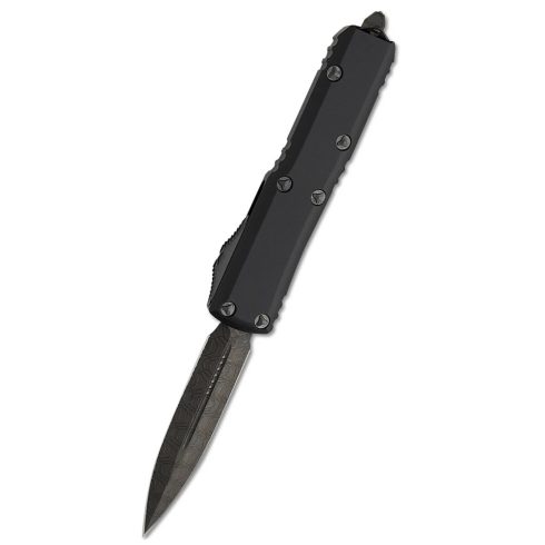 MICROTECH UTX-85 D/E DLC Damascus Black OTF rugós bicska