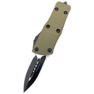   MICROTECH Mini Troodon D/E SS Od Green G-10 OTF rugós bicska