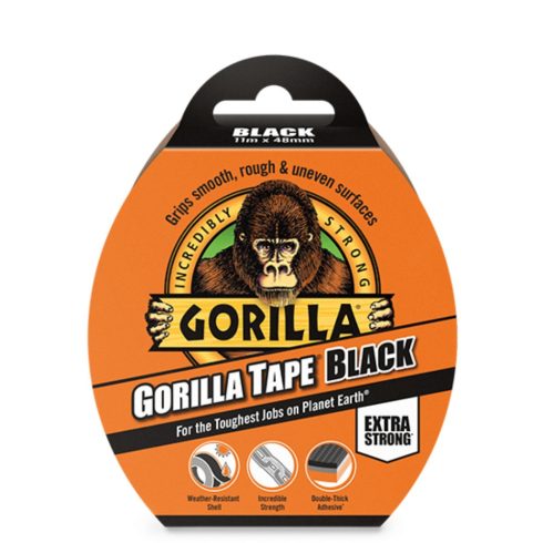 GORILLA Tape Black 11m x 48mm Fekete Extra Erős Ragasztószalag 