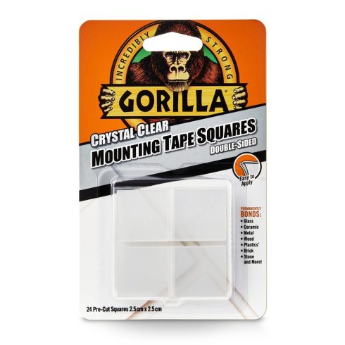 GORILLA Mounting Clear Tape Squares Kristálytiszta Kétoldalas Ragasztószalag Négyzetek