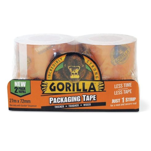 GORILLA Packing Tape Utántöltő 2db x 27m x 72mm Extra Erős 