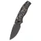 KIZER Glaux Vortex Pattern Micarta Gray PVD Stonewashed zsebkés - 3801A2