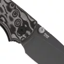 KIZER Glaux Vortex Pattern Micarta Gray PVD Stonewashed zsebkés