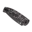 KIZER Glaux Vortex Pattern Micarta Gray PVD Stonewashed zsebkés - 3801A2