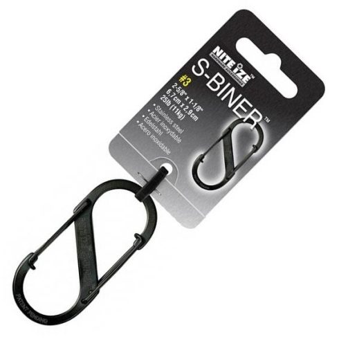 NITE IZE S-Biner Karabiner 3" - fekete