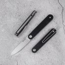 REAL STEEL Iris Flipper Black G-10 zsebkés