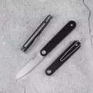 REAL STEEL Iris Flipper Black G-10 zsebkés - 8061AB