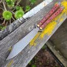 BENCHMADE Balisong Necron Lava Flow Limited pillangókés - 99-241