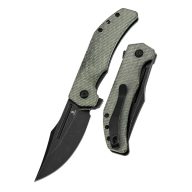 TENABLE Orion Blackwash 14C285N Green Micarta zsebkés - B1089A3