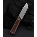 BESTECH Hedron Brown Micarta fixpengés - BFK02D