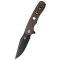 BESTECH Arctic Brown G-10 Black Stonewash zsebkés - BG33D-2