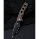 BESTECH Arctic Brown G-10 Black Stonewash zsebkés - BG33D-2