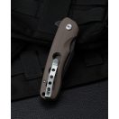 BESTECH Arctic Brown G-10 Black Stonewash zsebkés - BG33D-2