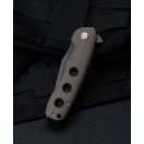 BESTECH Arctic Brown G-10 Black Stonewash zsebkés - BG33D-2