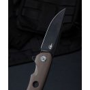 BESTECH Arctic Brown G-10 Black Stonewash zsebkés - BG33D-2