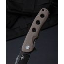 BESTECH Arctic Brown G-10 Black Stonewash zsebkés - BG33D-2