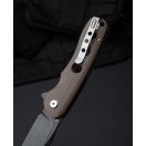 BESTECH Arctic Brown G-10 Black Stonewash zsebkés - BG33D-2