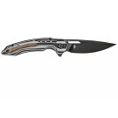 BESTECH Ornetta Carbon Fiber and G-10 Black Stonewash bicska - BL02D