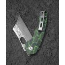 BESTECH Skirmish Damascus Green G-10 Damascus Blade zsebkés