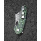 BESTECH Skirmish Damascus Green G-10 Damascus Blade zsebkés