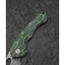 BESTECH Skirmish Damascus Green G-10 Damascus Blade zsebkés