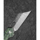 BESTECH Skirmish Damascus Green G-10 Damascus Blade zsebkés