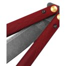BENCHMADE Balisong Necron Ruby Red G-10 pillangókés