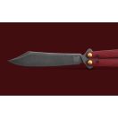 BENCHMADE Balisong Necron Ruby Red G-10 pillangókés