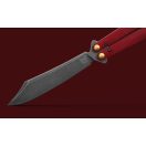 BENCHMADE Balisong Necron Ruby Red G-10 pillangókés