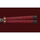 BENCHMADE Balisong Necron Ruby Red G-10 pillangókés