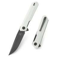 BESTECHMAN Dundee White G-10 & Gray Blade zsebkés - BMK01I