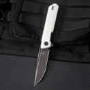 BESTECHMAN Dundee White G-10 & Gray Blade zsebkés - BMK01I