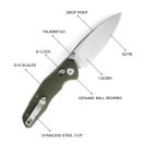BESTECHMAN Ronan OD Green G-10 zsebkés - BMK02B