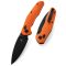 BESTECHMAN Ronan Orange G-10 Black Stonewashed zsebkés - BMK02H