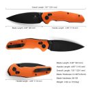BESTECHMAN Ronan Orange G-10 Black Stonewashed zsebkés - BMK02H