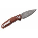 BESTECH Ronan Damascus Rosewood Red zsebkés - BMK02L