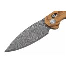 BESTECH Ronan Damascus Olive Wood zsebkés