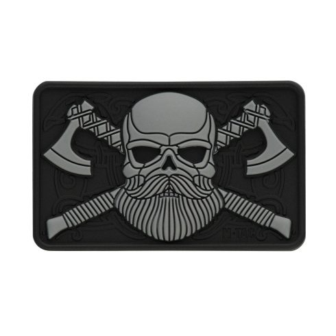 M-TAC Bearded Skull Black PVC Patch felvarró