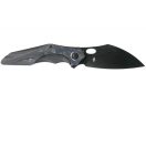 BESTECH Nogard Black Blue marble carbon fiber zsebkés