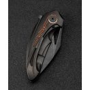 BESTECH Nuke Titanium Black Orange G-10 zsebkés - BT2107E