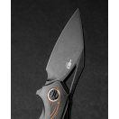 BESTECH Nuke Titanium Black Orange G-10 zsebkés - BT2107E