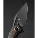 BESTECH Nuke Titanium Black Orange G-10 zsebkés - BT2107E